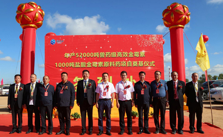 九游官方网页版-九游(中国)“年产52000吨兽药级高效金霉素1000吨盐酸金霉素原料药项目”开工奠基
